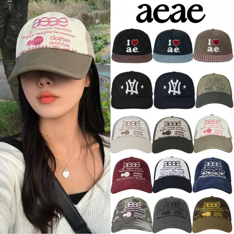 aeae 韓系街頭風迷彩刺繡棒球帽｜休閒遮陽鴨舌帽