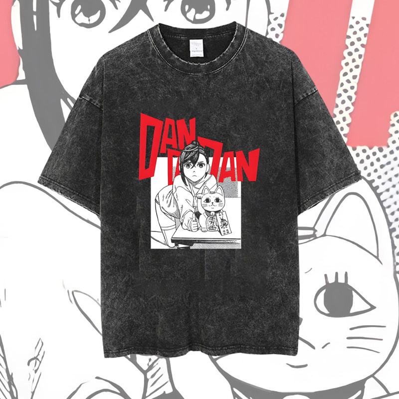 膽大黨水洗做舊 2026親子情侶男女同款 印花水洗短袖