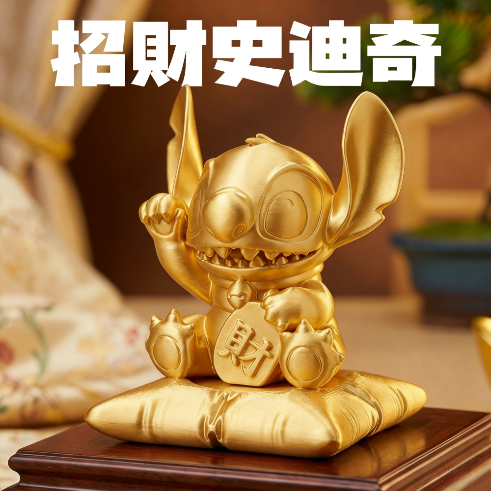潮玩招財系列擺件 新年創意裝飾品3D打印禮物
