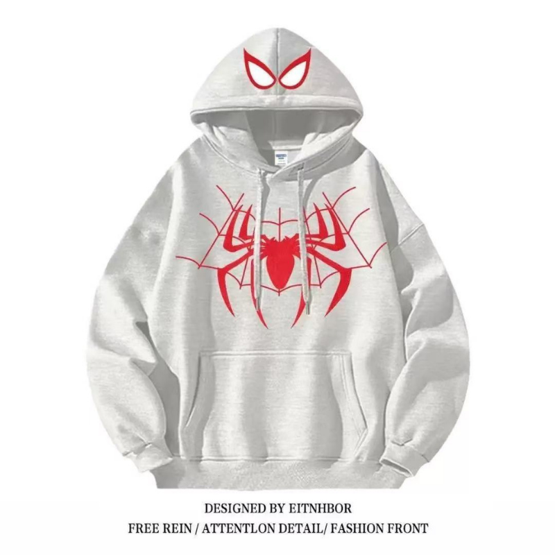 Spider 系列連帽衛衣｜美式Oversize寬鬆衛衣 情侶潮流外套