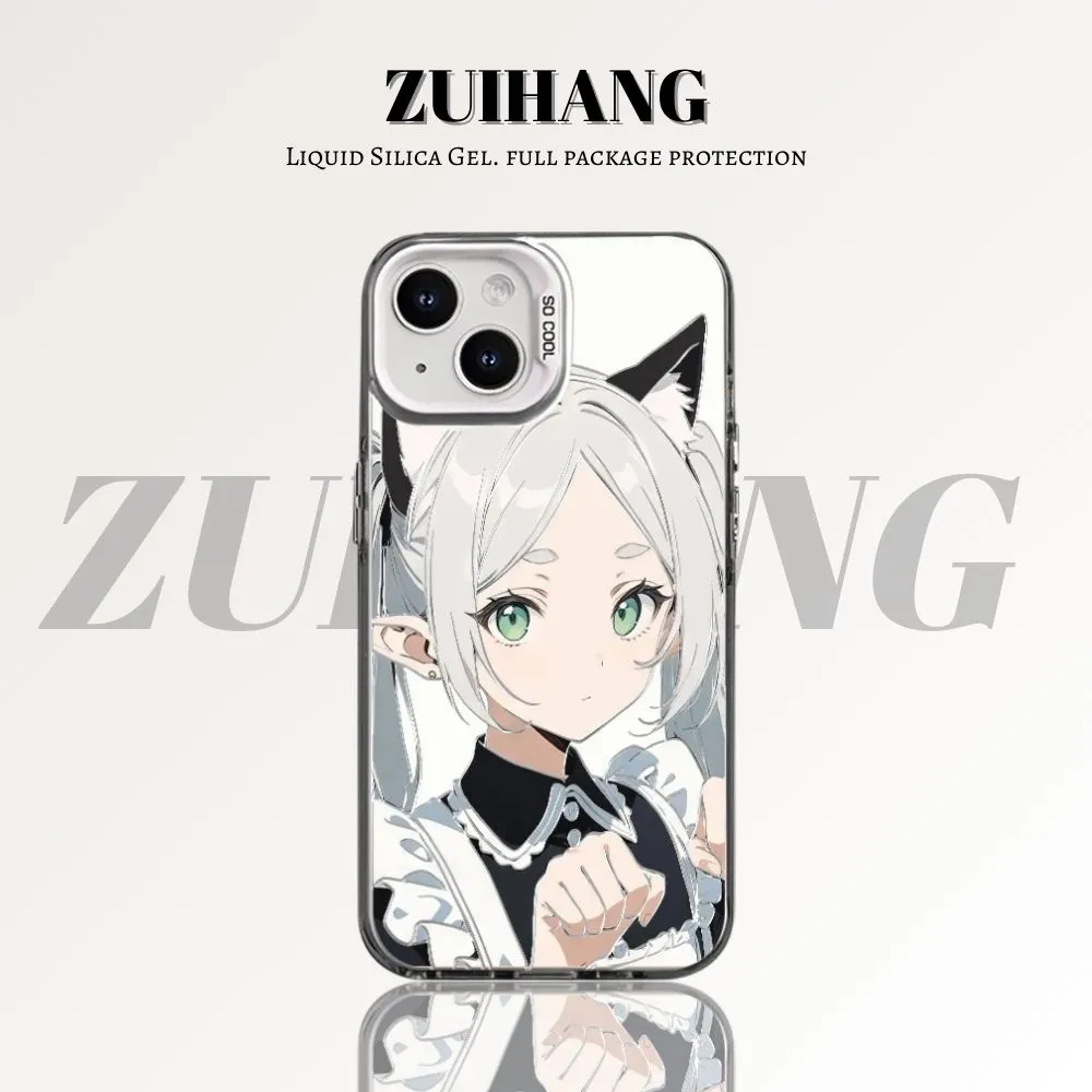 葬送的芙莉蓮 極光/彩銀 線條漸變防摔手機殼-GOODTOYSTUDIO