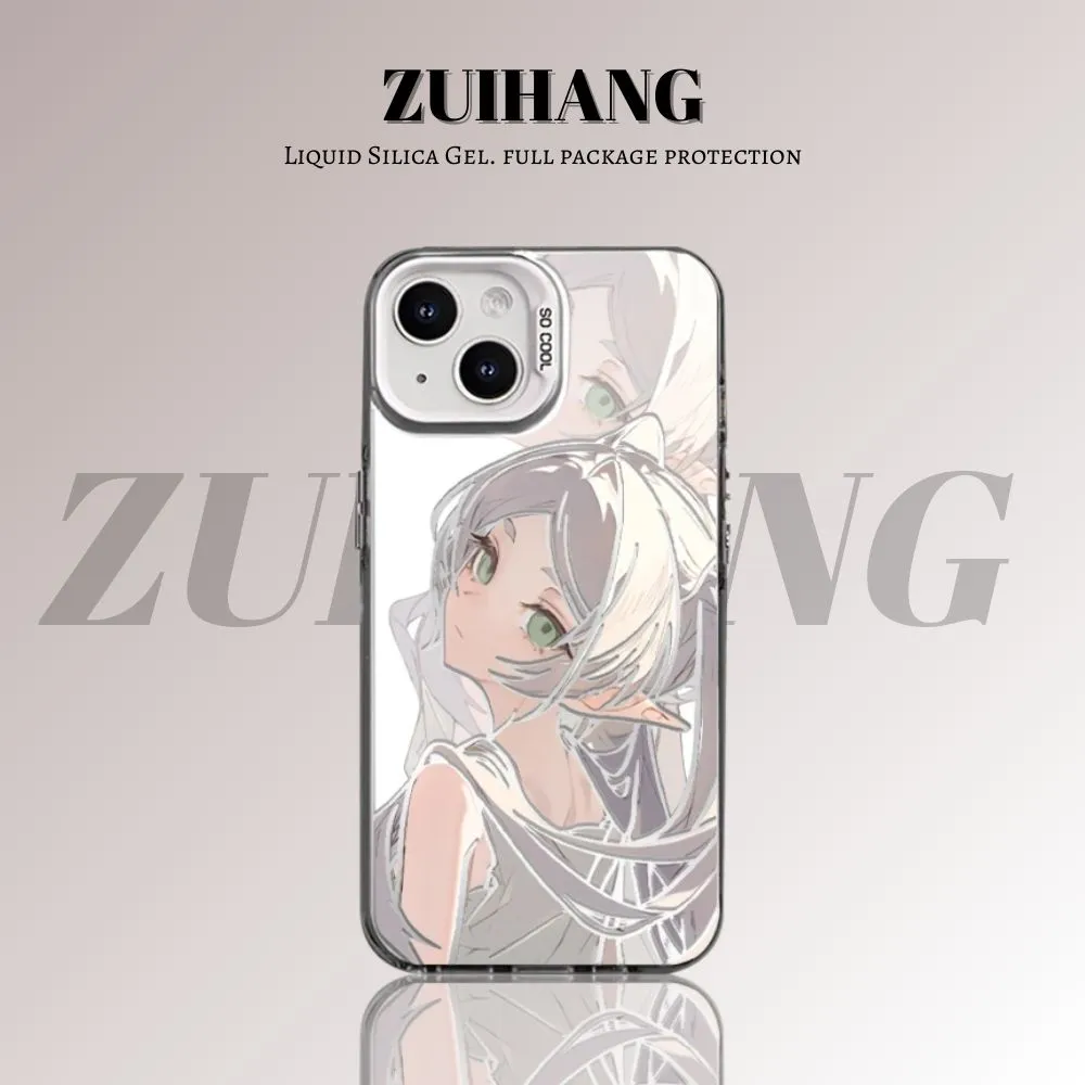 葬送的芙莉蓮 極光/彩銀 線條漸變防摔手機殼-GOODTOYSTUDIO