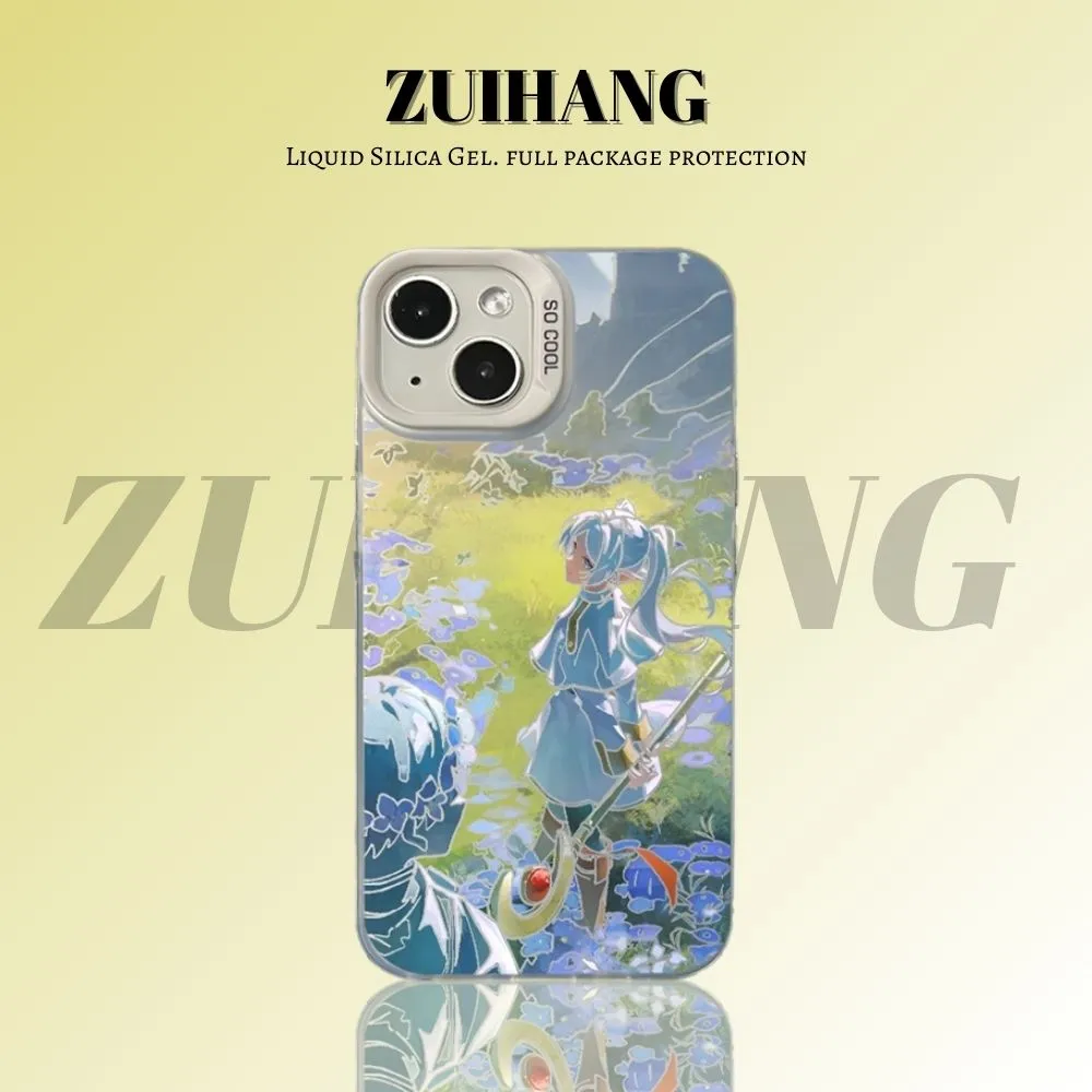 葬送的芙莉蓮 極光/彩銀 線條漸變防摔手機殼-GOODTOYSTUDIO