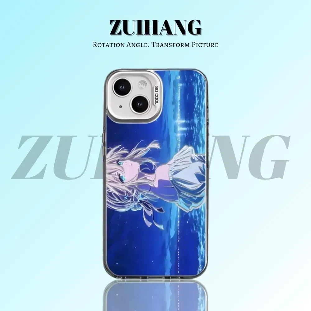 紫羅蘭永恆花園彩銀防摔手機殼