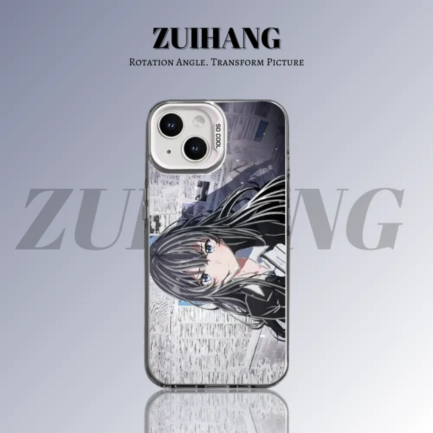 雪乃 彩銀線條漸變防摔手機殼