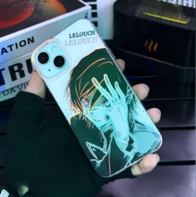 反叛的魯路修 極光/彩銀 漸變綫條防摔手機殼-GOODTOYSTUDIO