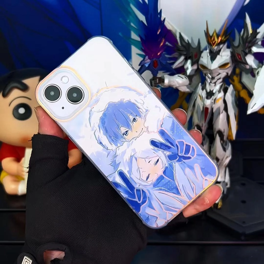 葬送的芙莉蓮 極光/彩銀 線條漸變防摔手機殼-GOODTOYSTUDIO