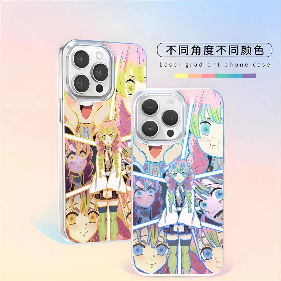 鬼滅之刃 極光/彩銀 線條漸變防摔手機殼-GOODTOYSTUDIO