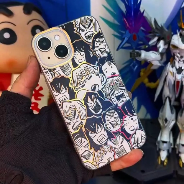 鬼滅之刃 極光/彩銀 線條漸變防摔手機殼-GOODTOYSTUDIO