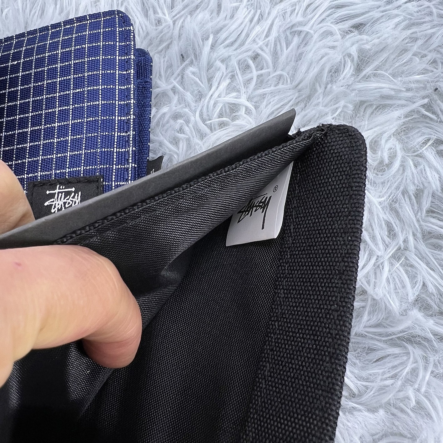 斯圖西潮牌皮夾 潮牌牛津布短版錢包