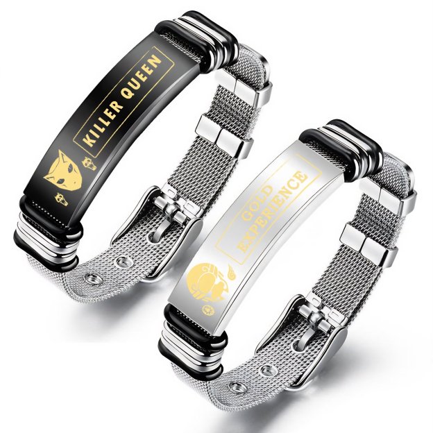 JOJO的奇妙冒險手鍊 不滅鑽石 動漫周邊手環 男女金屬飾品