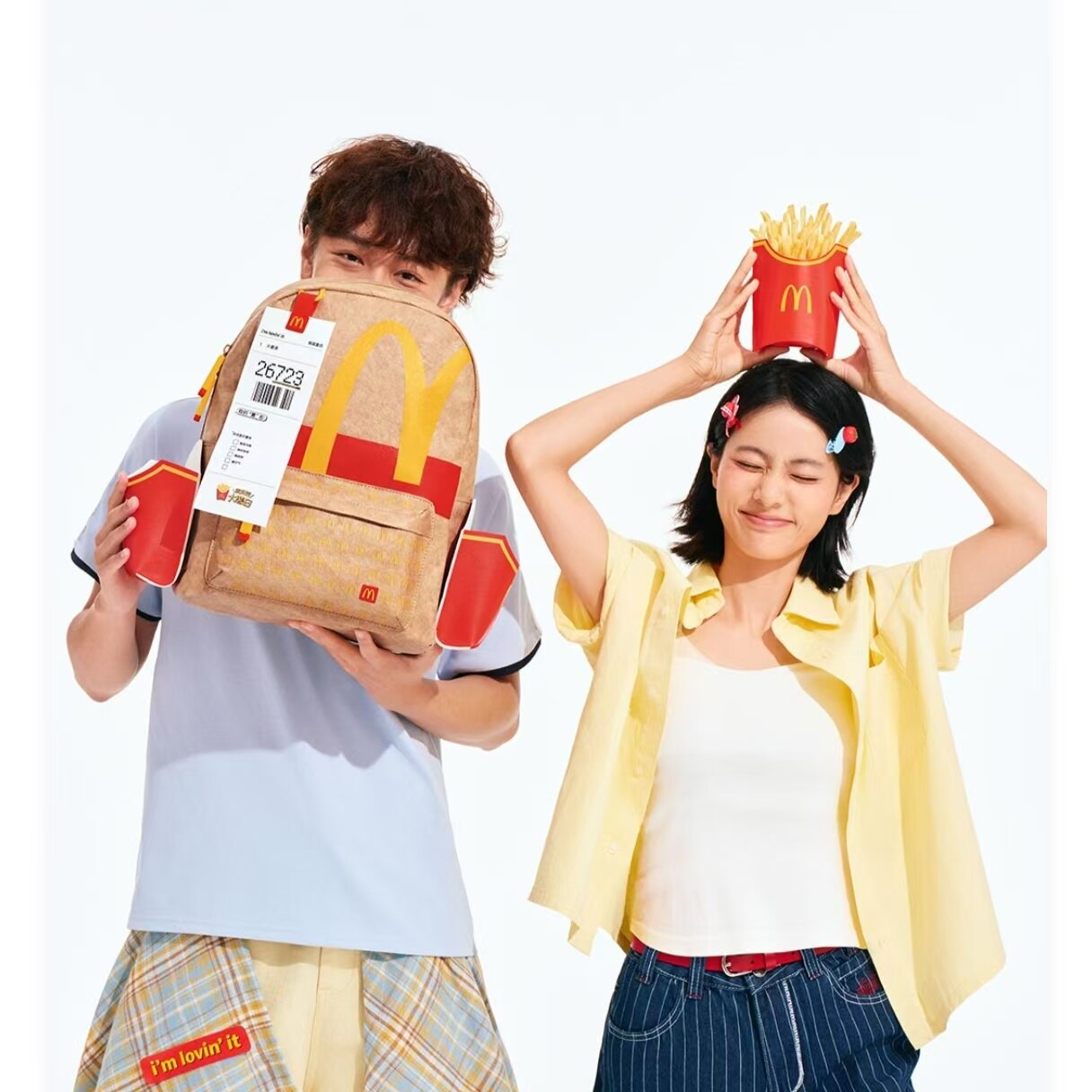 麥當勞 McDonald's 外送紙袋後背包｜大薯條造型雙肩背包 潮流收藏包