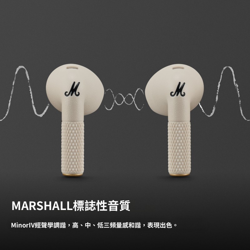 MARSHALL MINOR IV 馬歇爾半入耳式藍牙耳機 - TWS 無線超長續航大電量