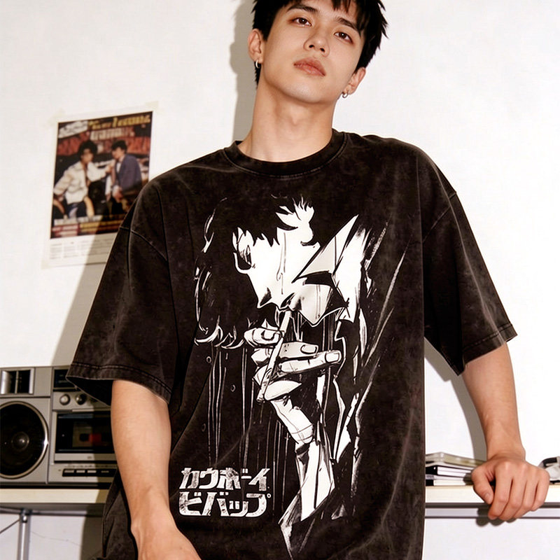 Cowboy星際牛仔水洗做舊 2026親子情侶男女同款 印花水洗短袖