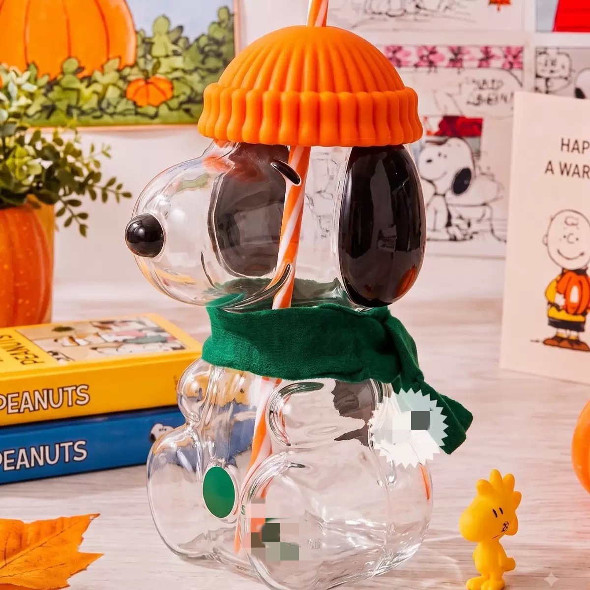 星巴克 × 史努比 PEANUTS 聯名玻璃隨行杯｜Snoopy 玻璃水杯・限定款