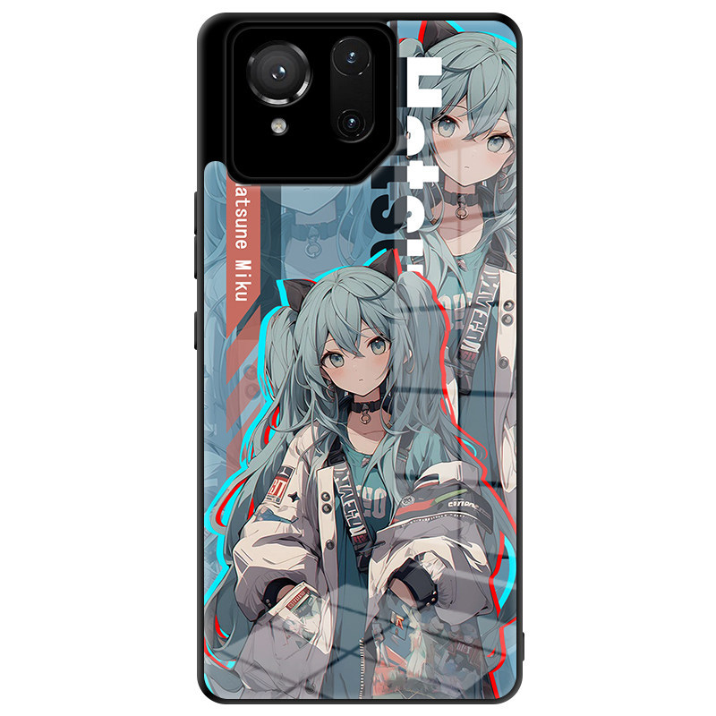 ROG初音未來鋼化玻璃手機殼