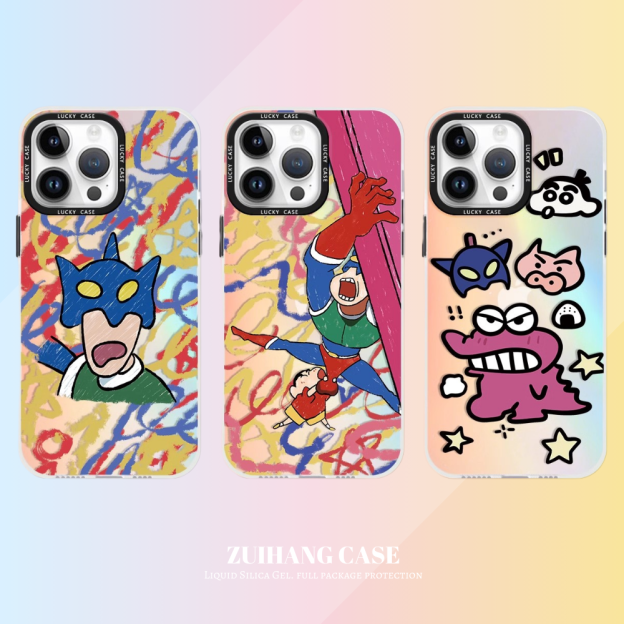 蠟筆小新極光鐳射防摔手機殼-GOODTOYSTUDIO