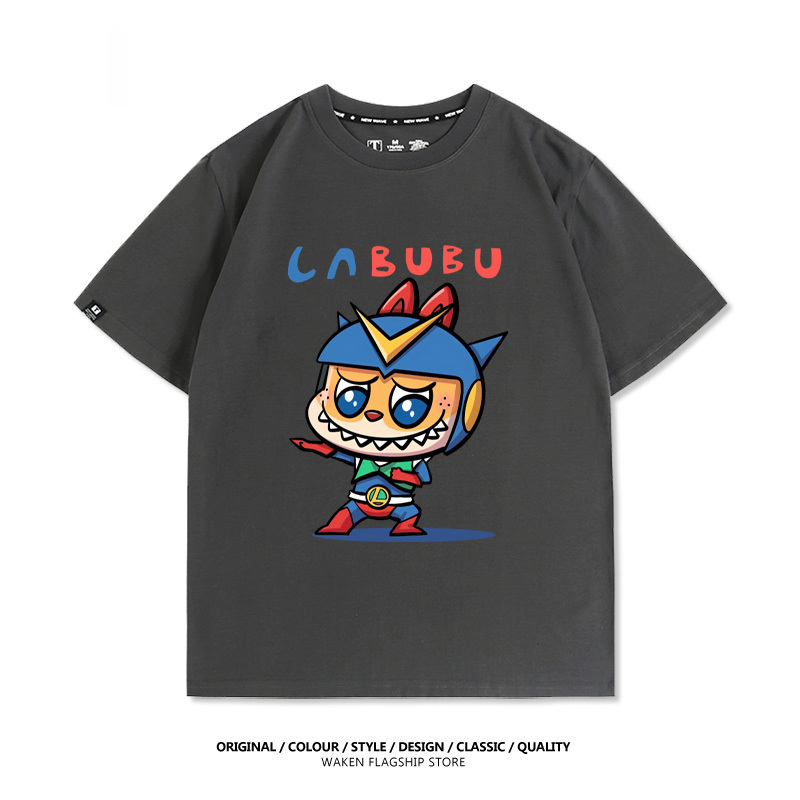 LabubuX蠟筆小新 印花T恤