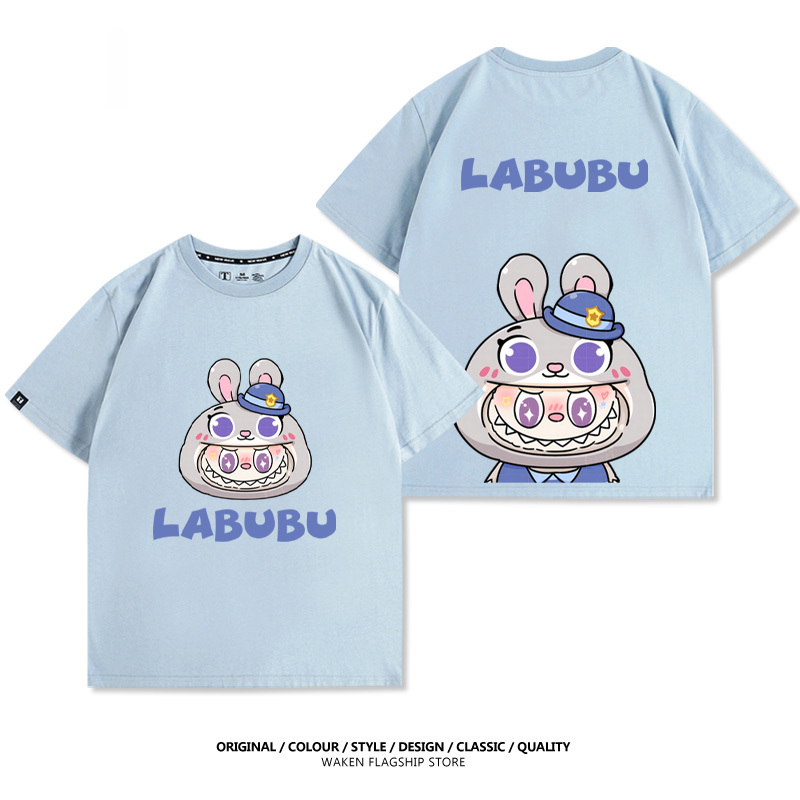 LabubuX瘋狂動物城 印花T恤-GOODTOYSTUDIO