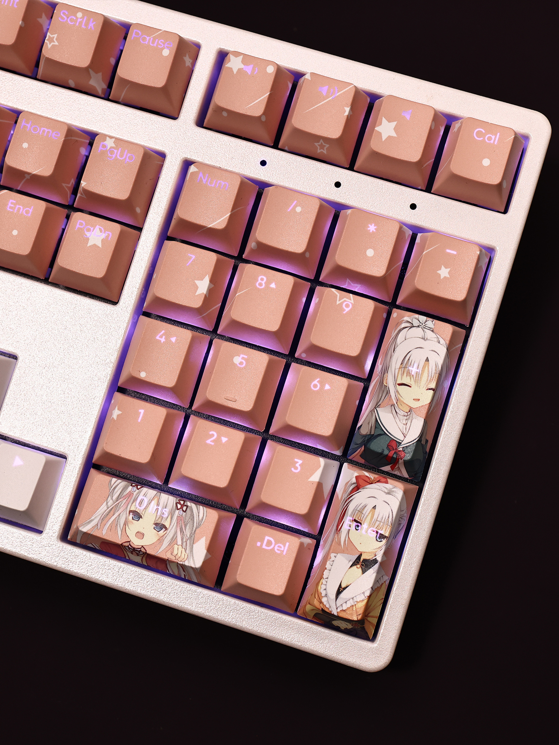 千戀萬花朝武芳乃透光RGB108鍵標準配列衛星軸鍵帽