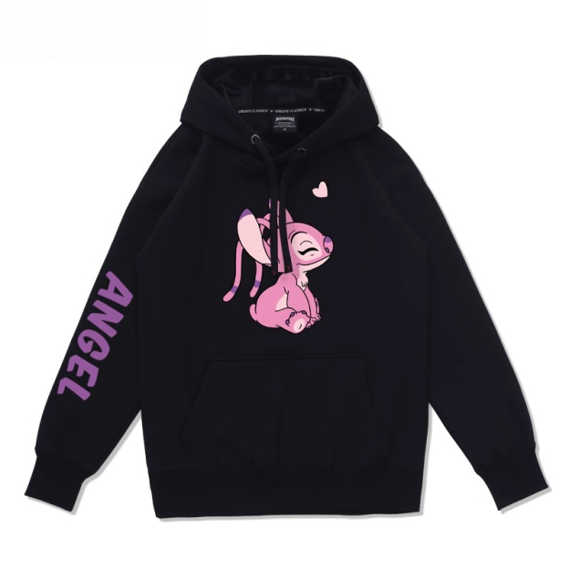 史迪仔卡通 聯名衛衣2025秋冬新款 親子情侶裝連帽衛衣