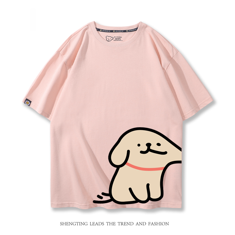 線條小狗 2024親子情侶男女同款 T恤