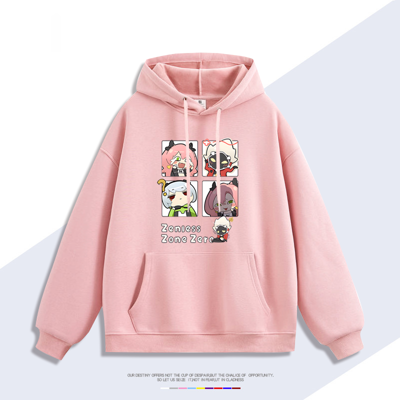 絕區零 聯名2024秋冬新款親子情侶裝薄絨款連帽衛衣