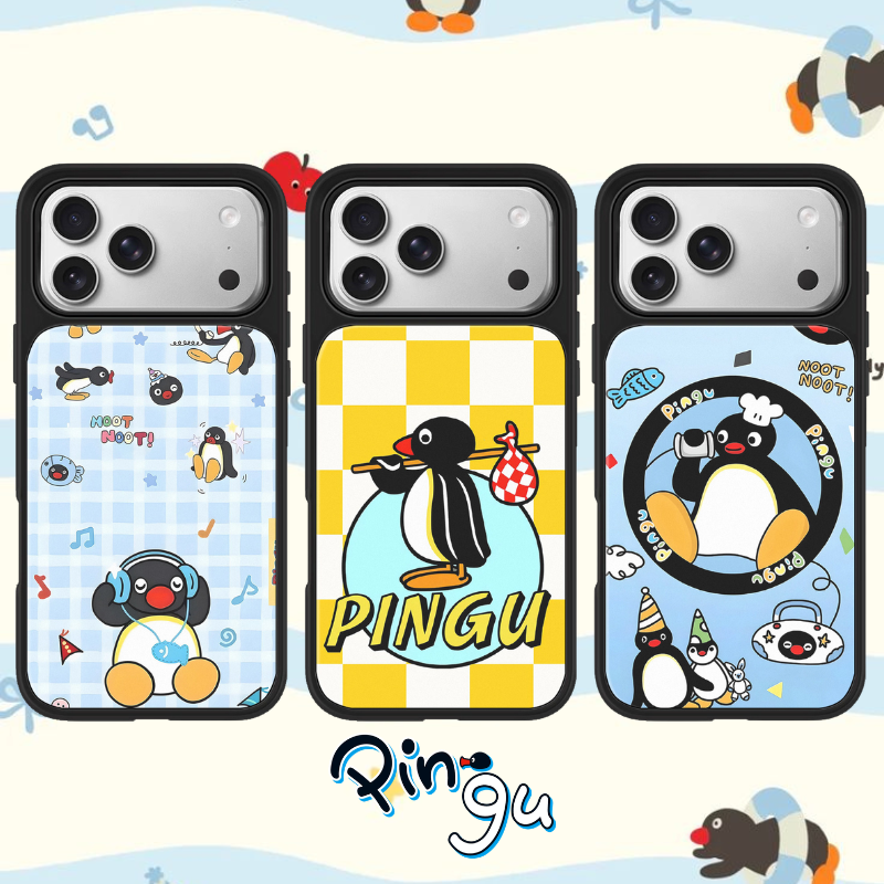 企鵝家族 Pingu 玻璃磁吸手機殼｜MagSafe 可愛保護殼