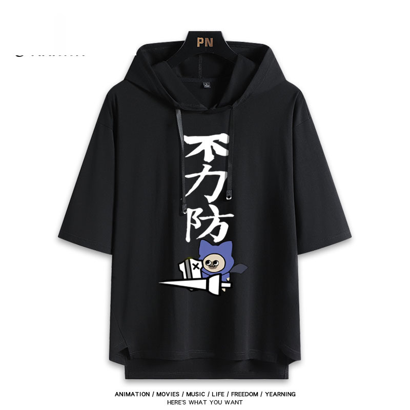 魔物獵人 艾露貓 連帽短袖T恤-GOODTOYSTUDIO