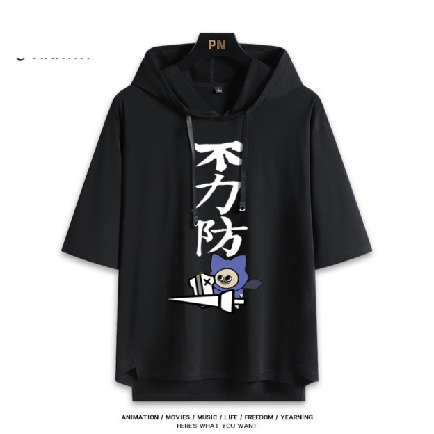 魔物獵人 艾露貓 連帽短袖T恤-GOODTOYSTUDIO