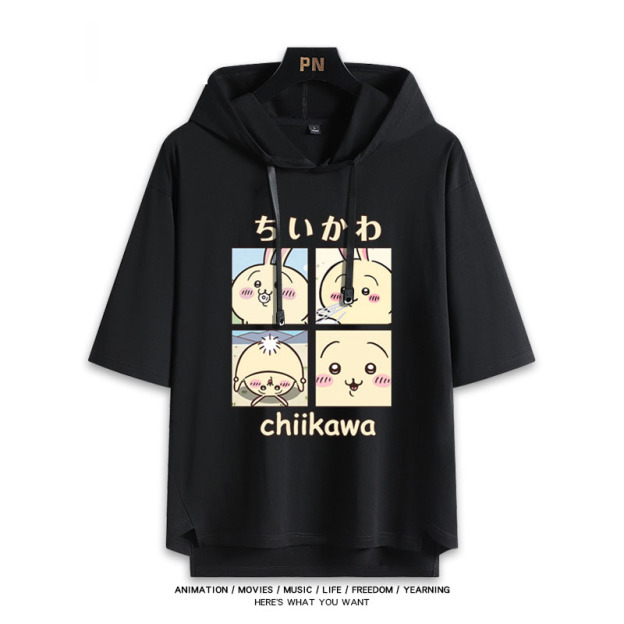 chiikawa吉伊卡哇烏薩奇 連帽短袖T恤-GOODTOYSTUDIO