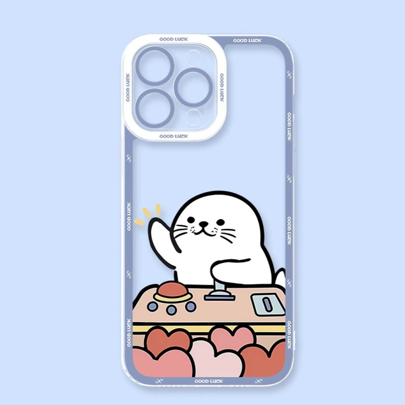 抓娃娃情侶天使眼透明防摔軟殼-GOODTOYSTUDIO