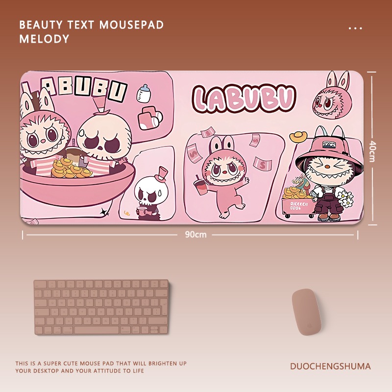 可愛卡通拉布布 主題桌墊 布質滑鼠墊-GOODTOYSTUDIO
