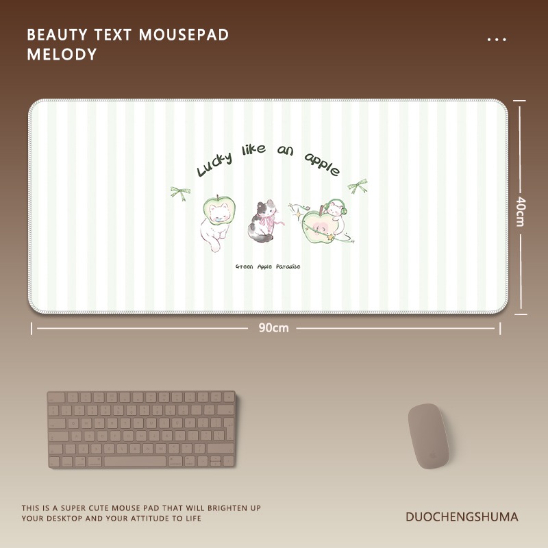 可愛星球小黑貓 主題桌墊 布質滑鼠墊-GOODTOYSTUDIO