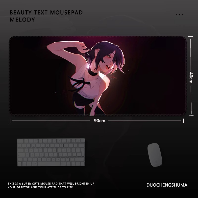 電鋸人瑪奇瑪電競超大遊戲加厚防滑鼠標墊