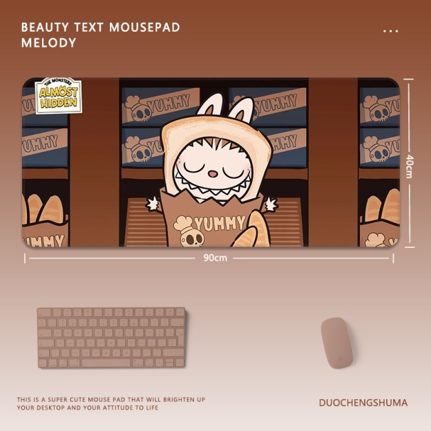 可愛卡通拉布布 主題桌墊 布質滑鼠墊-GOODTOYSTUDIO