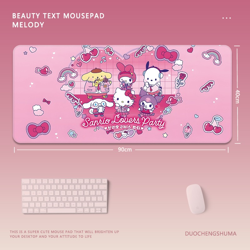 草莓熊 主題桌墊 布質滑鼠墊-GOODTOYSTUDIO