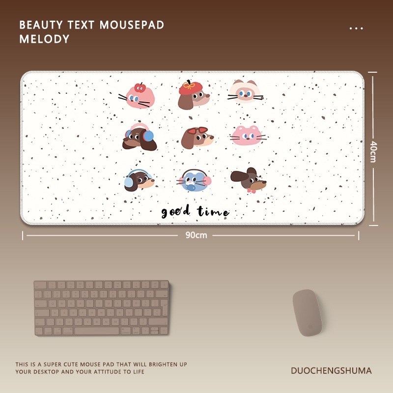 可愛星球小黑貓 主題桌墊 布質滑鼠墊-GOODTOYSTUDIO