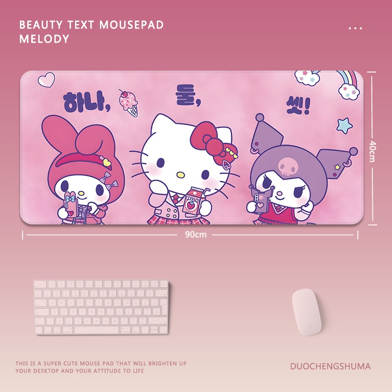 草莓熊 主題桌墊 布質滑鼠墊-GOODTOYSTUDIO