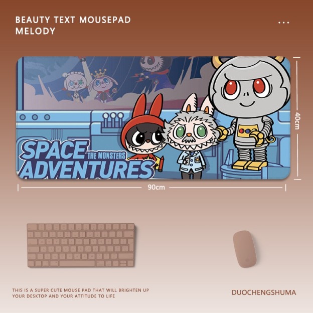 可愛卡通拉布布 主題桌墊 布質滑鼠墊-GOODTOYSTUDIO