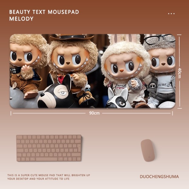 可愛卡通拉布布 主題桌墊 布質滑鼠墊-GOODTOYSTUDIO
