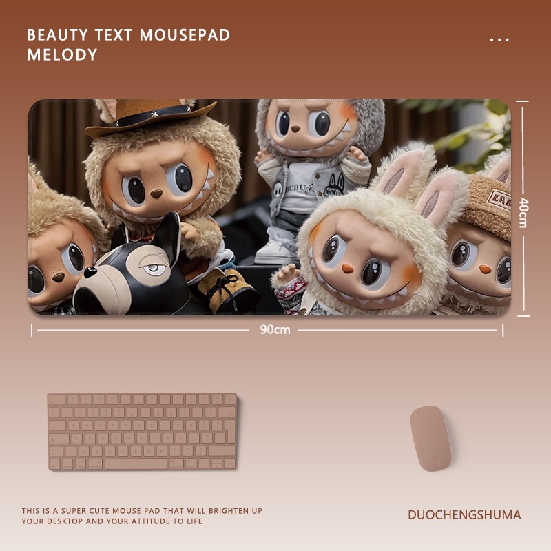 可愛卡通拉布布 主題桌墊 布質滑鼠墊-GOODTOYSTUDIO