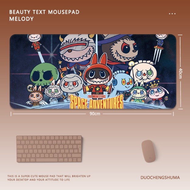 可愛卡通拉布布 主題桌墊 布質滑鼠墊-GOODTOYSTUDIO