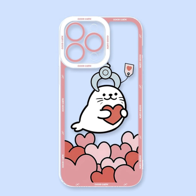 抓娃娃情侶天使眼透明防摔軟殼-GOODTOYSTUDIO