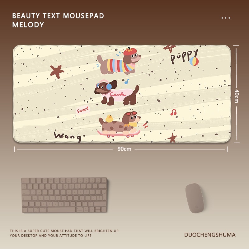 可愛星球小黑貓 主題桌墊 布質滑鼠墊-GOODTOYSTUDIO