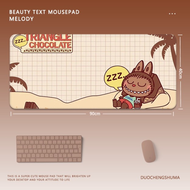 可愛卡通拉布布 主題桌墊 布質滑鼠墊-GOODTOYSTUDIO