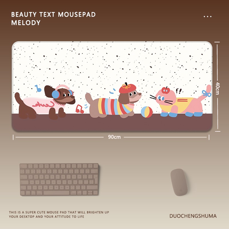 可愛星球小黑貓 主題桌墊 布質滑鼠墊-GOODTOYSTUDIO