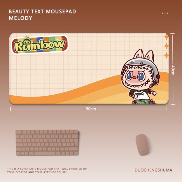 可愛卡通拉布布 主題桌墊 布質滑鼠墊-GOODTOYSTUDIO