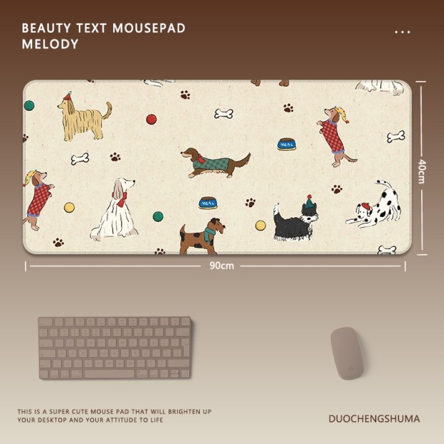 可愛星球小黑貓 主題桌墊 布質滑鼠墊-GOODTOYSTUDIO