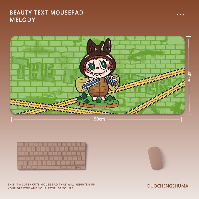 可愛卡通拉布布 主題桌墊 布質滑鼠墊-GOODTOYSTUDIO